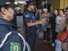 Guarda Municipal refora aes de segurana no transporte coletivo em Curitiba.