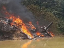 Helicptero cai em Esprito Santo do Dourado e deixa ao menos 2 mortos