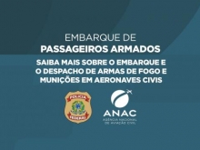 Cartilha sobre o embarque de passageiros armados e despacho de arma de fogo